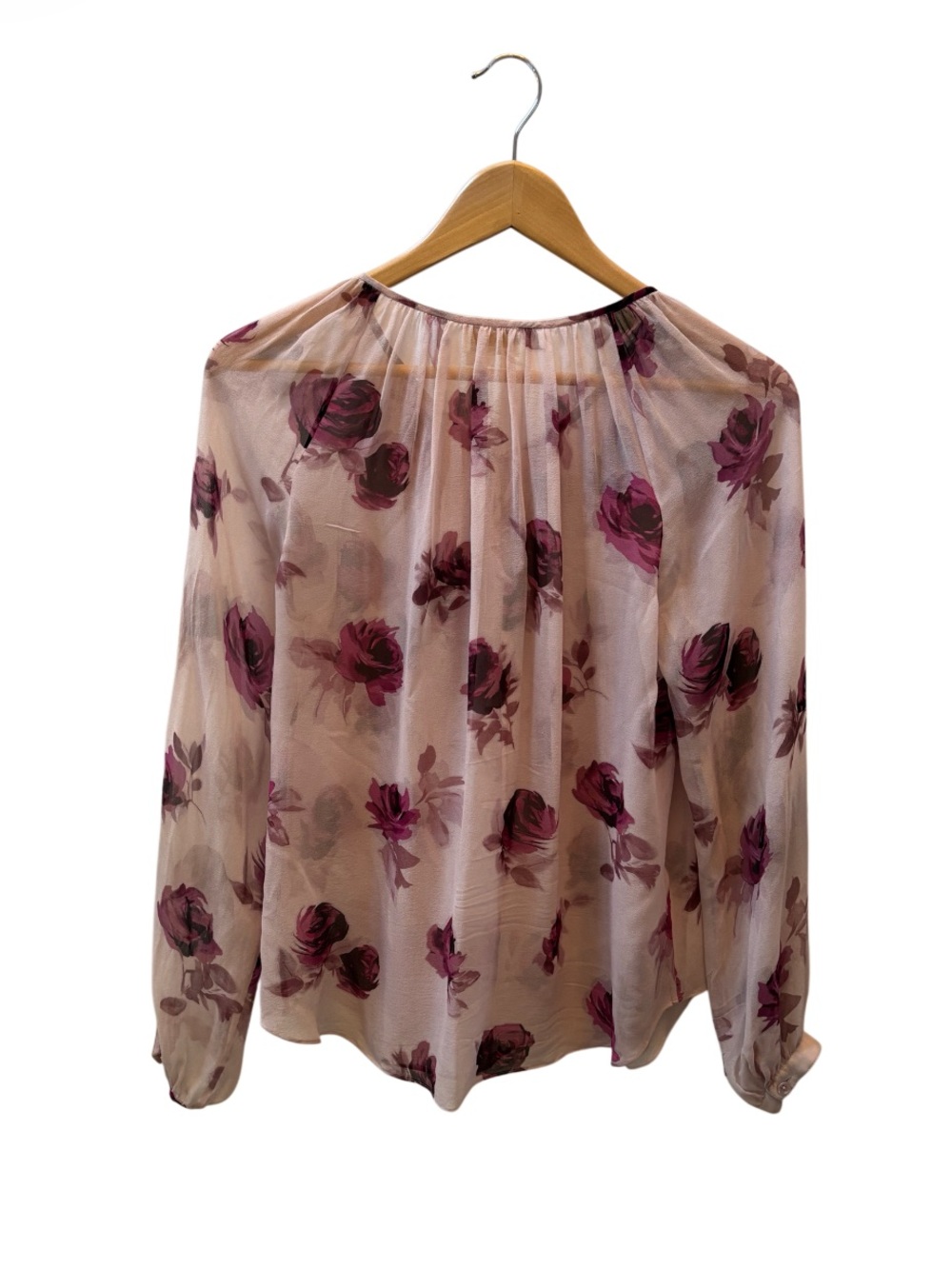 Kate Spade Encore Rose Print Ruffle Blouse - Picture 3 of 10